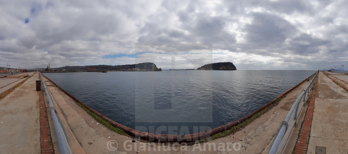 "Bagnoli - Panoramica di Nisida dal Pontile Nord" stock image