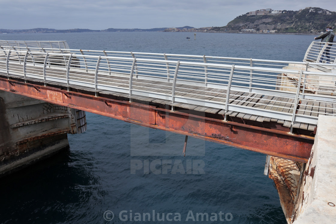 "Bagnoli - Ponticello alla fine del Pontile Nord" stock image