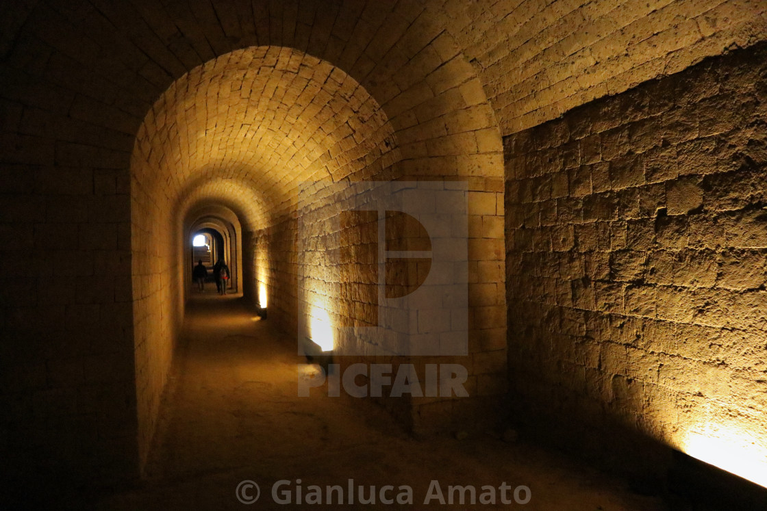 "Napoli - Grotta di Seiano che conduce a Villa Pollione" stock image