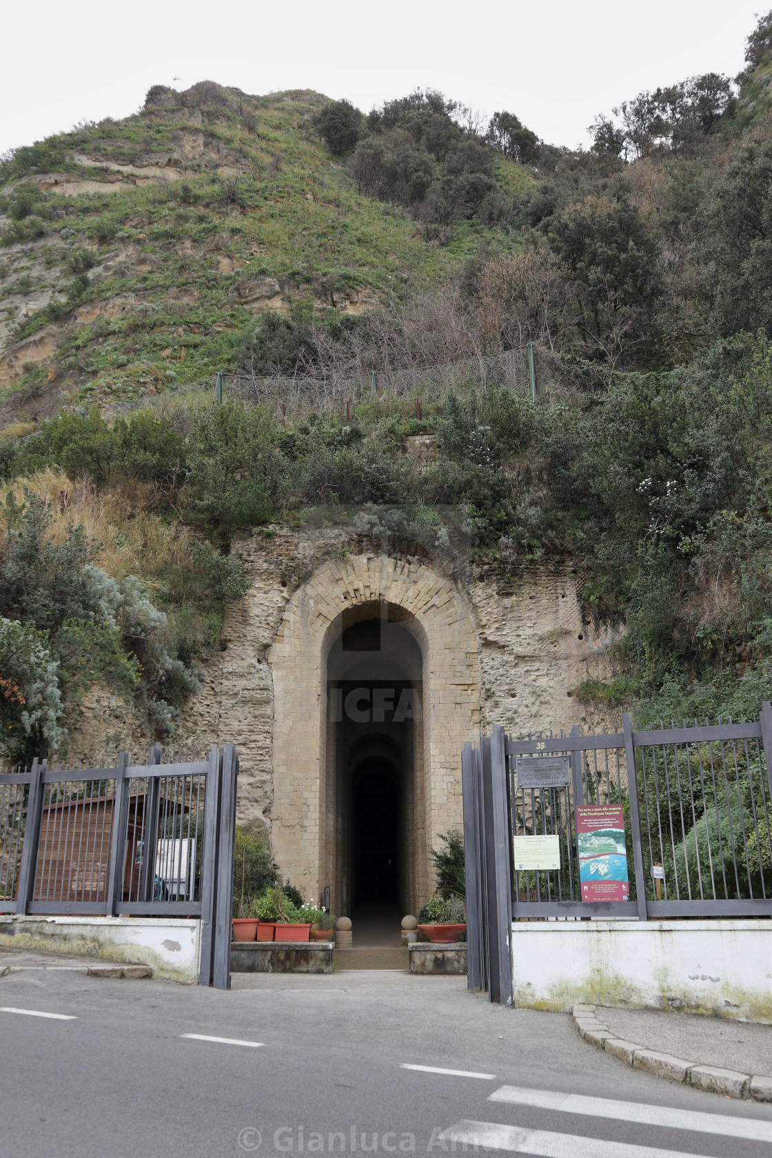 "Napoli - Ingresso della Grotta di Seiano" stock image