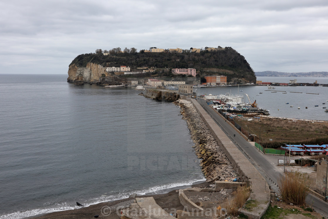 "Napoli - Isola di Nisida dalla terrazza di Via Coroglio" stock image