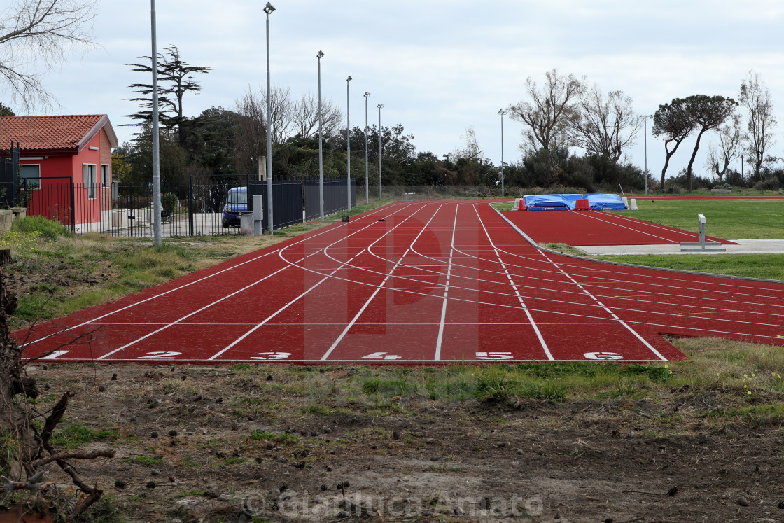 "Napoli - Pista di atletica al Parco Virgiliano" stock image