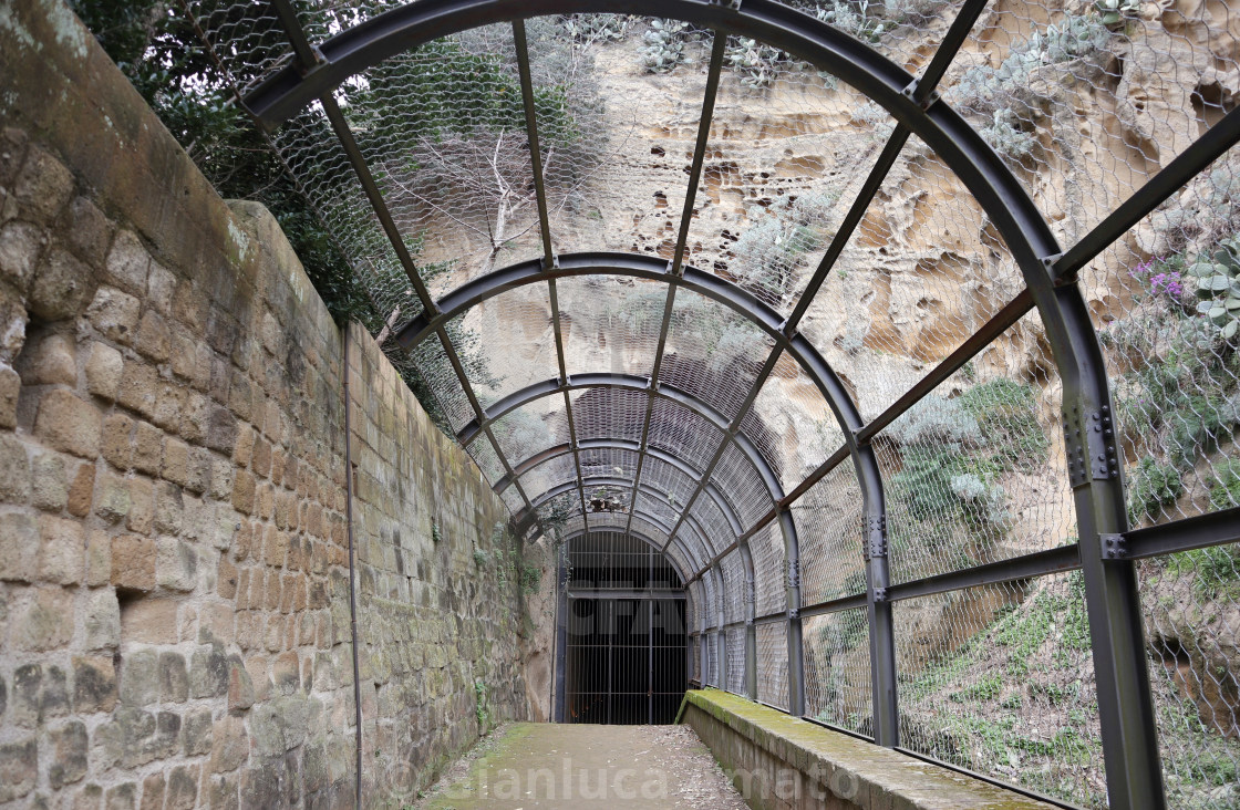 "Napoli - Uscita della Grotta di Seiano" stock image