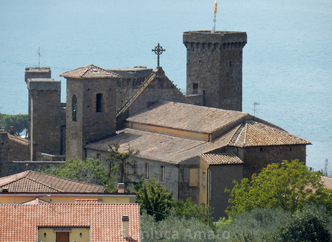 "Bolsena - Chiesa di San Salvatore e castello" stock image