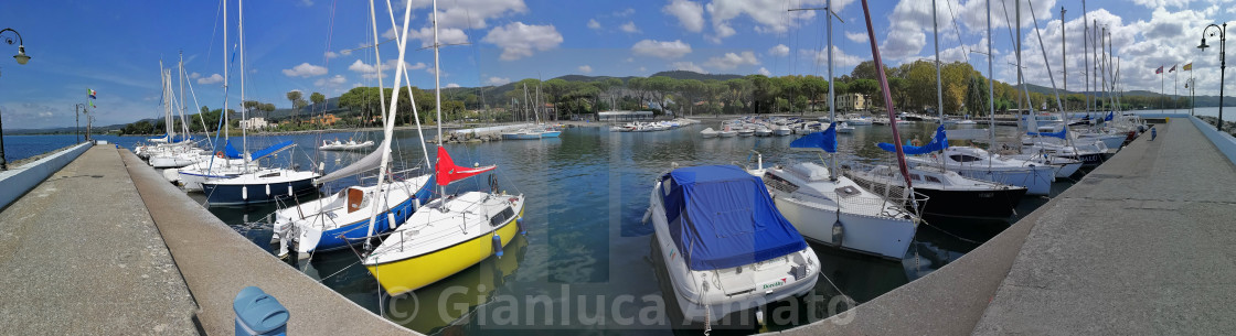 "Bolsena - Panoramica del molo" stock image