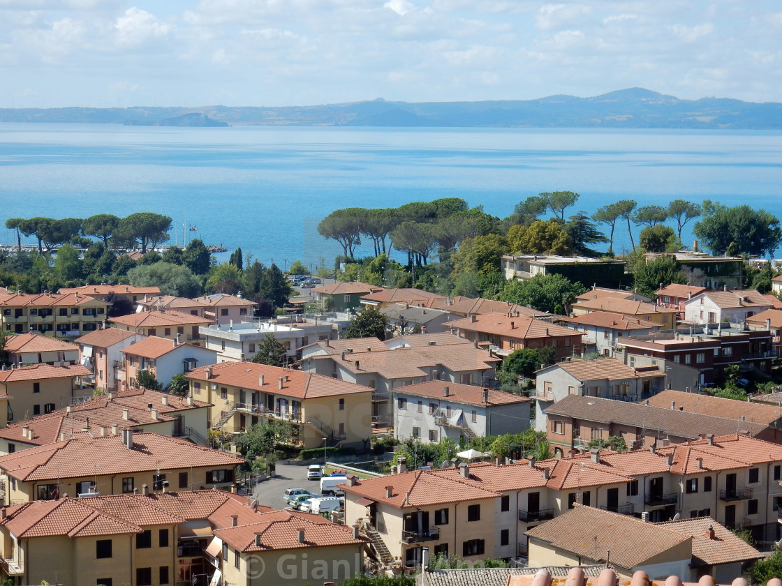 "Panorama di Bolsena dal castello" stock image