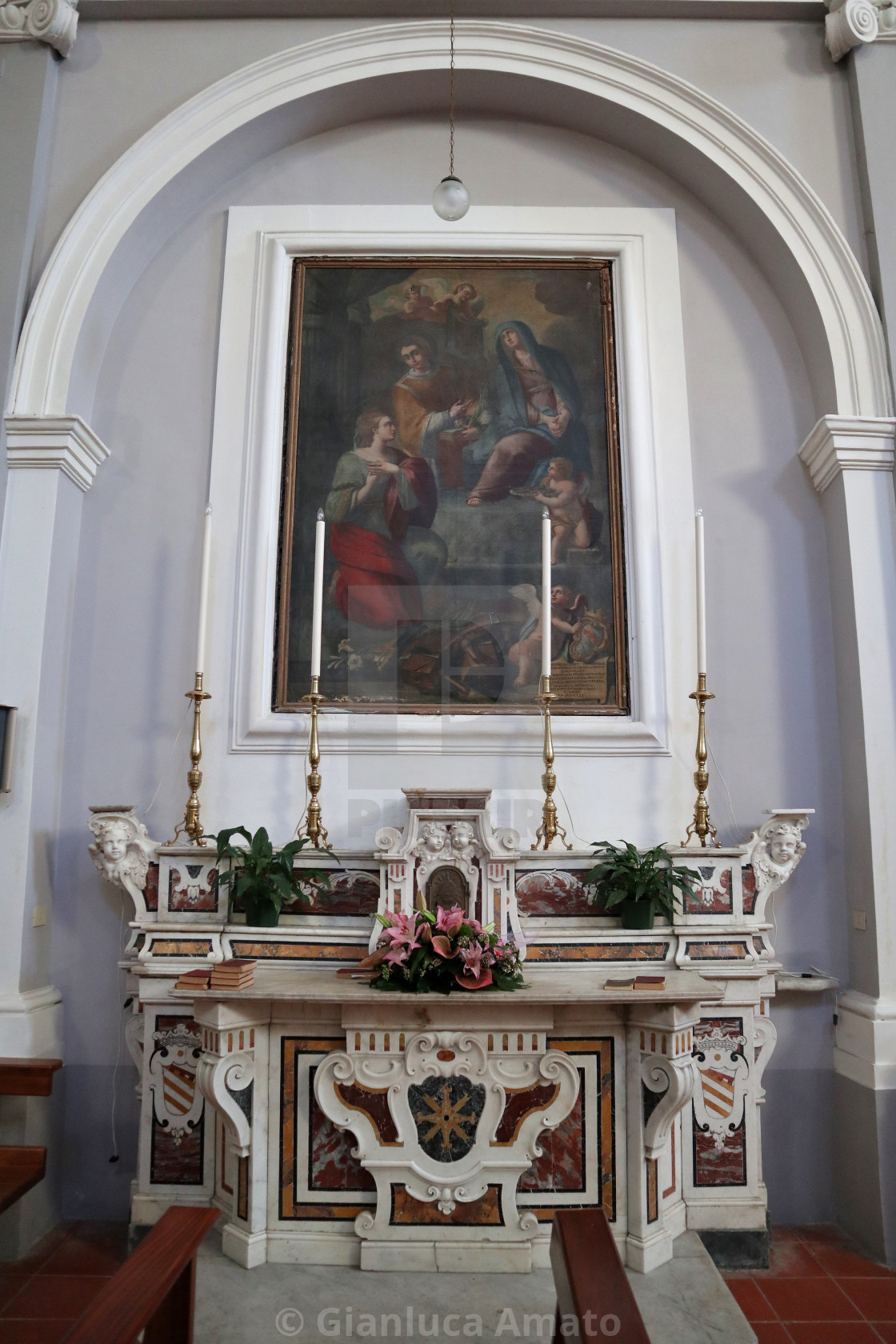 "Caiazzo - Cappella destra della chiesa di San Francesco" stock image