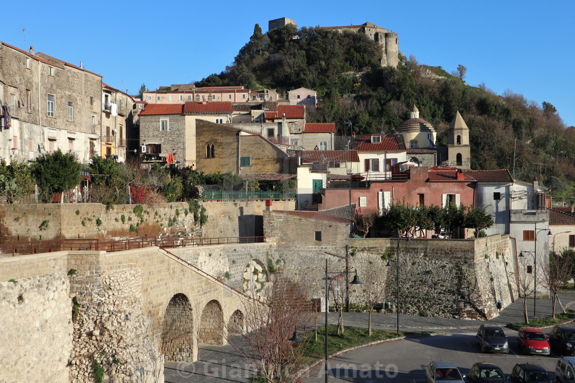 "Caiazzo - Il castello da via Messeri" stock image