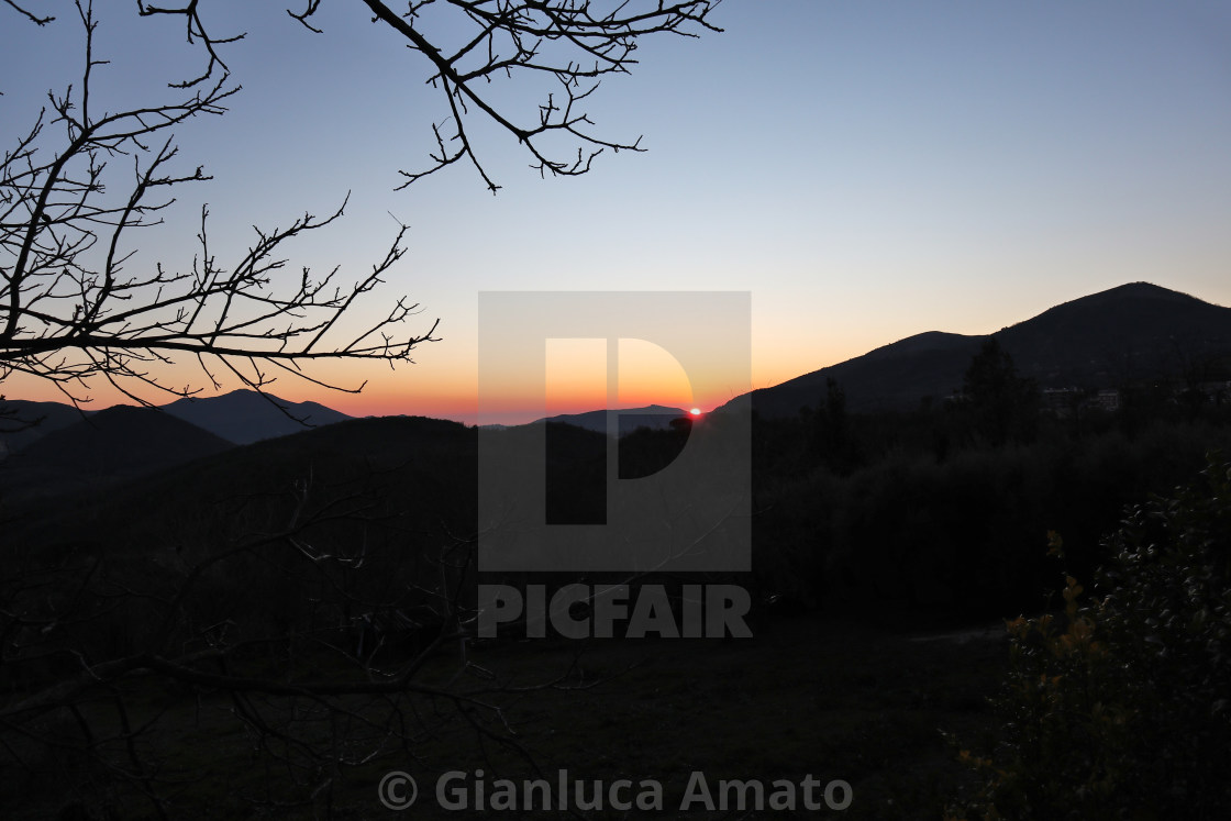 "Caiazzo - Tramonto dal borgo" stock image