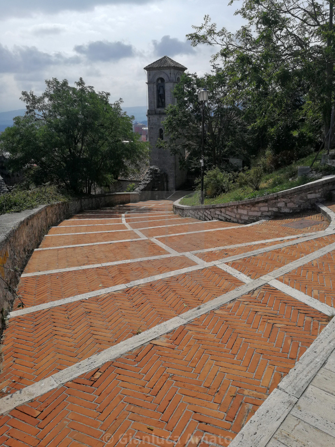 "Campobasso – Campanile di San Bartolomeo da Largo San Giovanni Battista" stock image