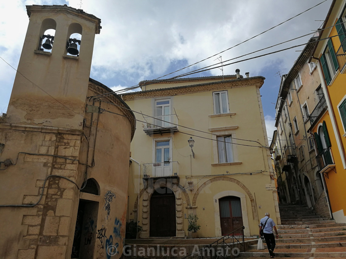 "Campobasso – Campanile di San Leonardo da Via Chiarizia" stock image