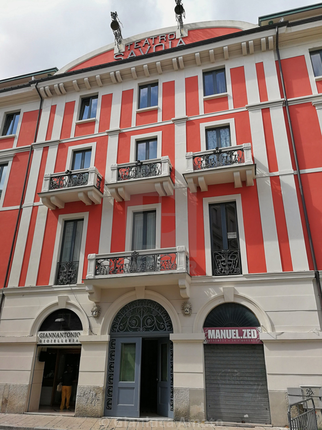 "Campobasso – Entrata del Teatro Savoia" stock image