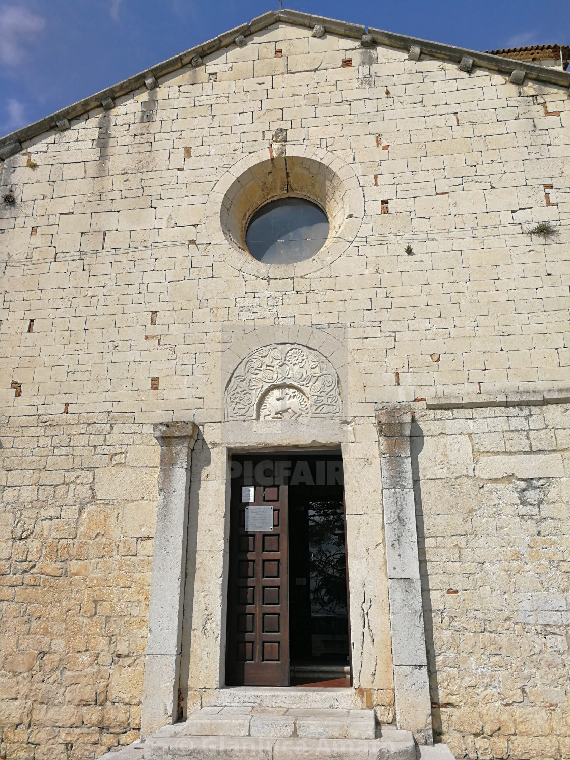 "Campobasso - Entrata della chiesa di San Giorgio" stock image