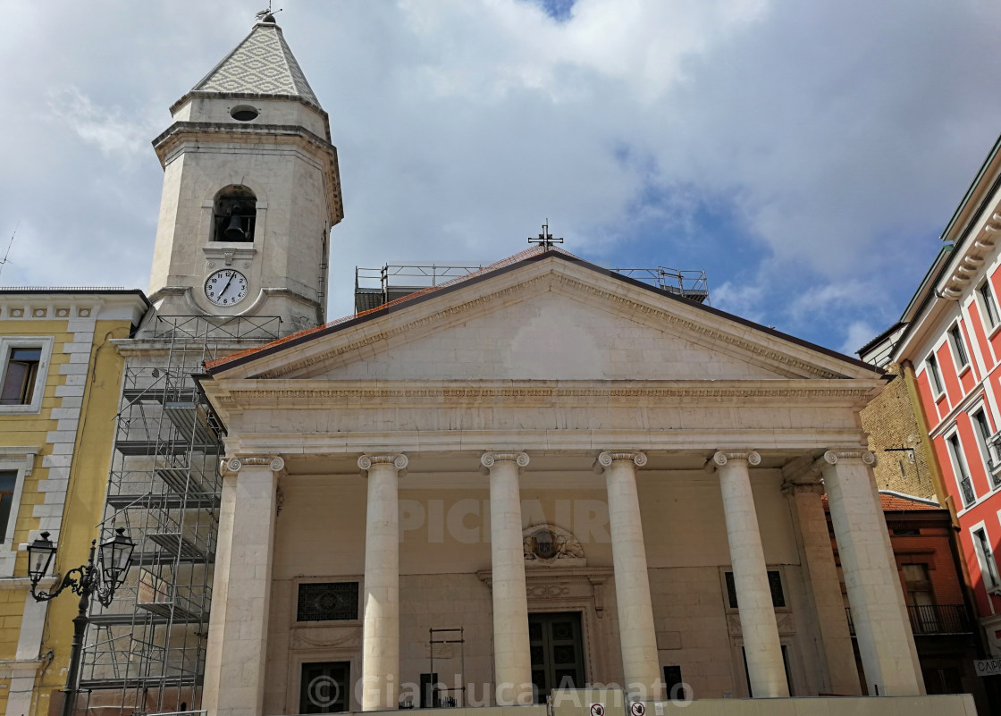 "Campobasso – Facciata della Cattedrale della Santissima Trinità" stock image