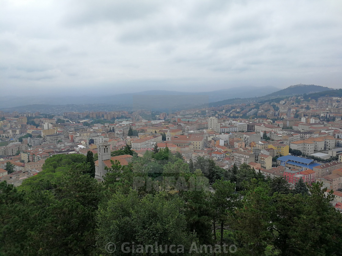 "Campobasso – Panorama dal terrazzo del castello" stock image