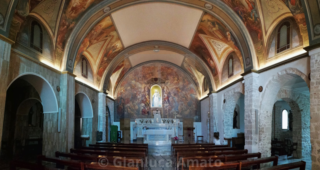 "Campobasso - Panoramica interna di Santa Maria del Monte" stock image