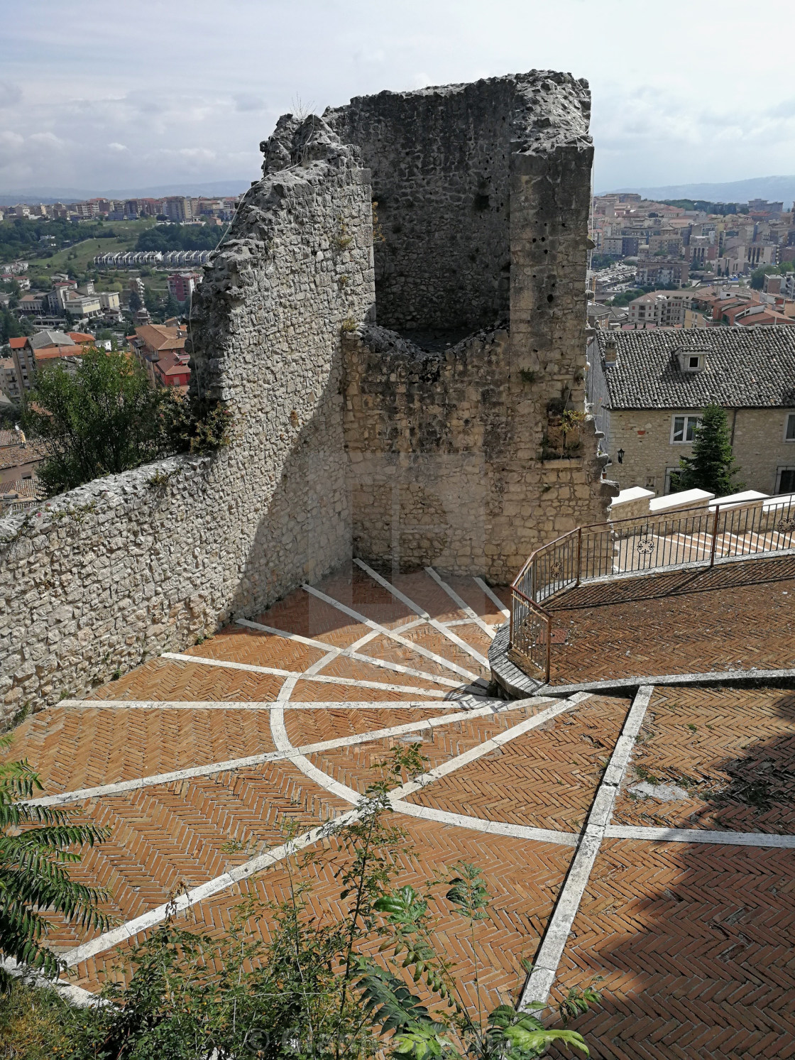 "Campobasso – Rudere di Torre Terzano da Salita Santa Maria Maggiore" stock image