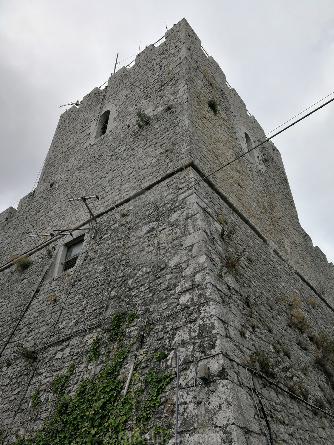 "Campobasso – Scorcio della torre quadrata del castello" stock image