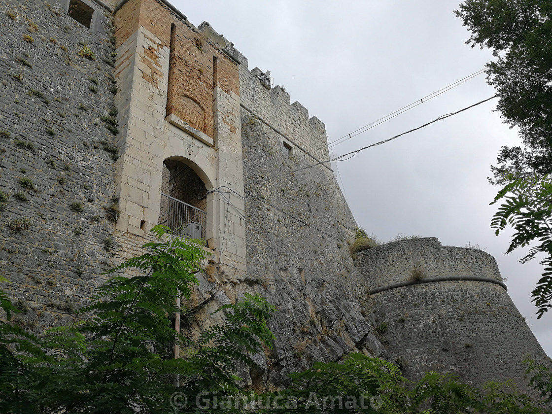 "Campobasso – Scorcio della facciata di sud-est del Castello Monforte" stock image