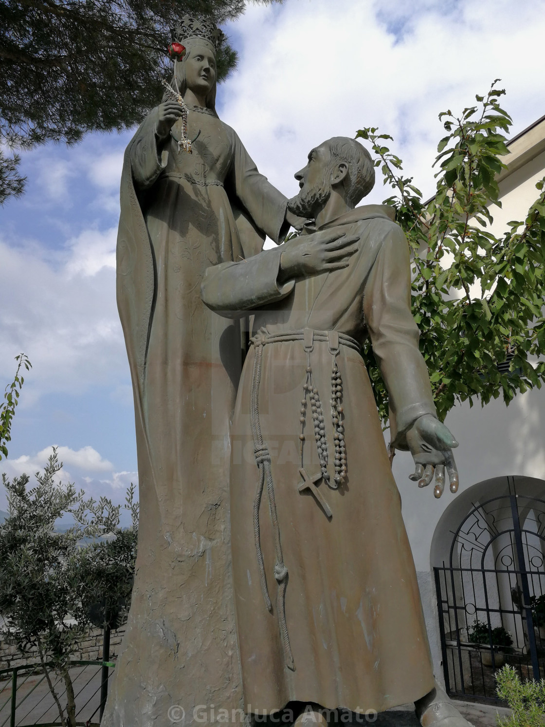 "Campobasso - Statua di San Pio a Santa Maria del Monte" stock image