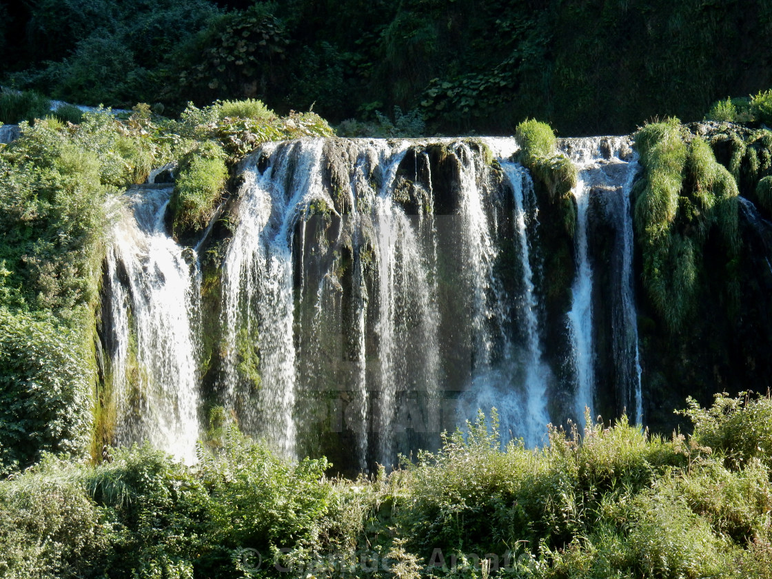 "Cascata delle Marmore - Particolare dal Belvedere Secci" stock image