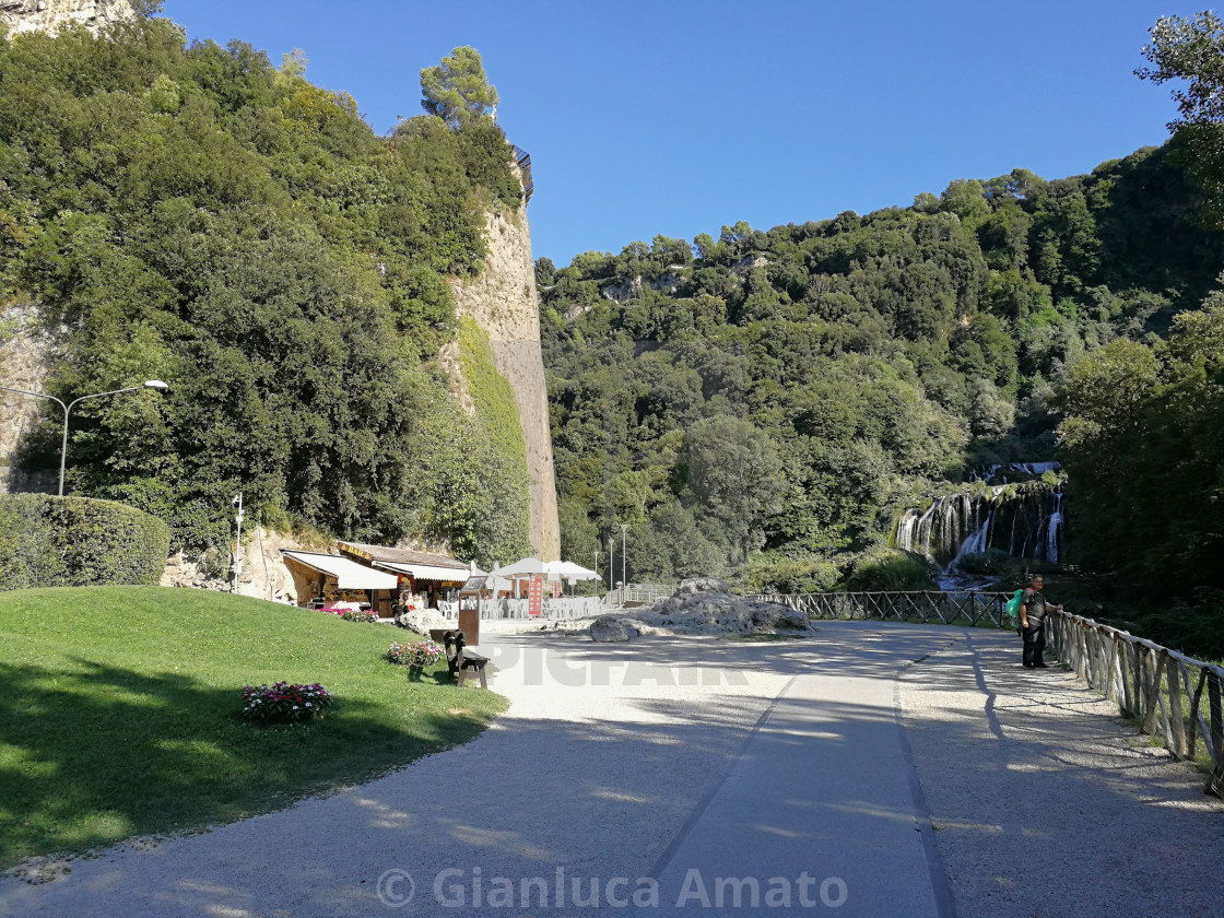 "Cascata delle Marmore - Piazzale Byron" stock image