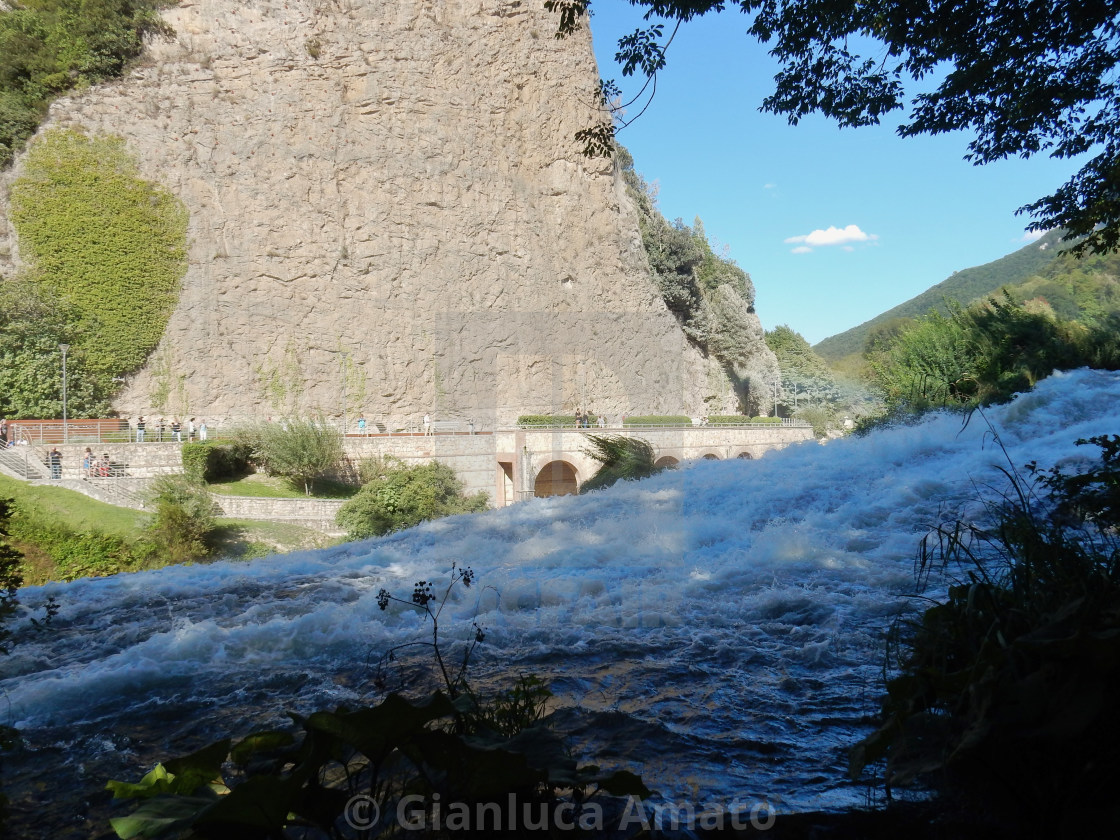 "Cascata delle Marmore - Scorcio del Belvedere Secci dal Sentiero 2" stock image