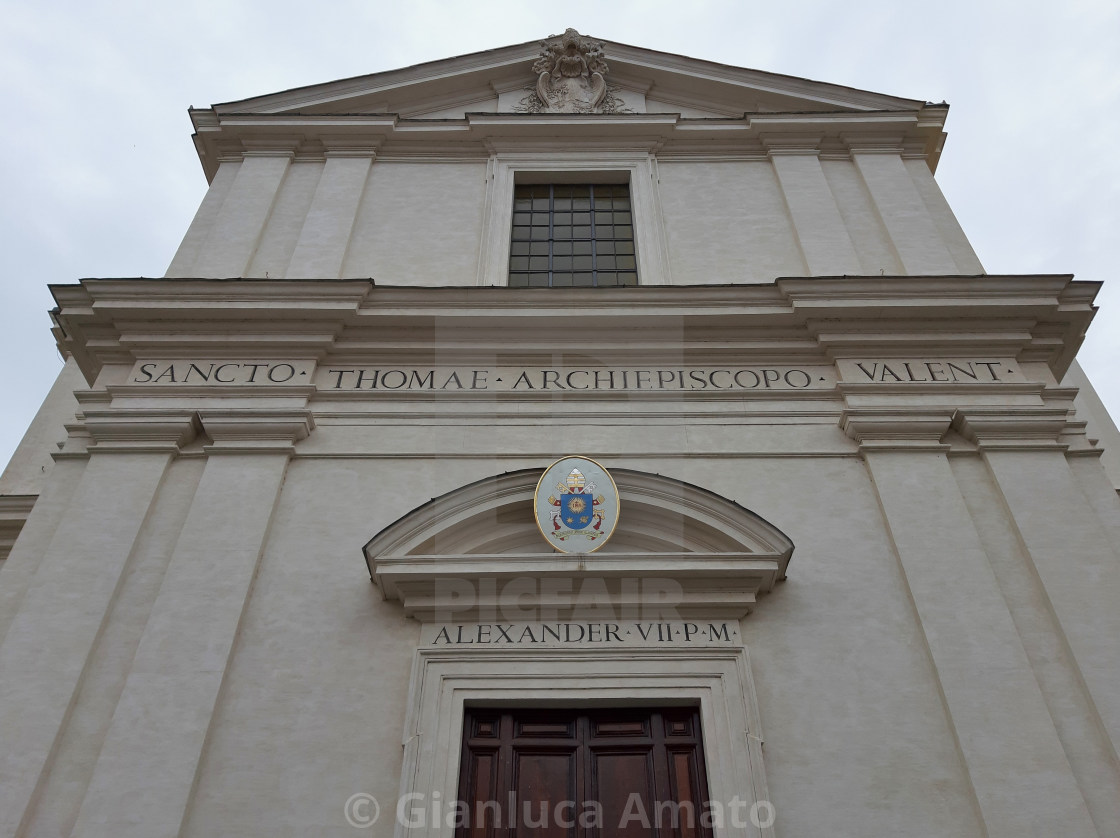 "Castel Gandolfo – Facciata della Chiesa di San Tommaso da Villanova" stock image