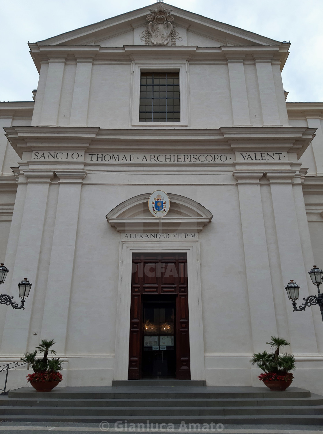 "Castel Gandolfo – Facciata di San Tommaso da Villanova" stock image