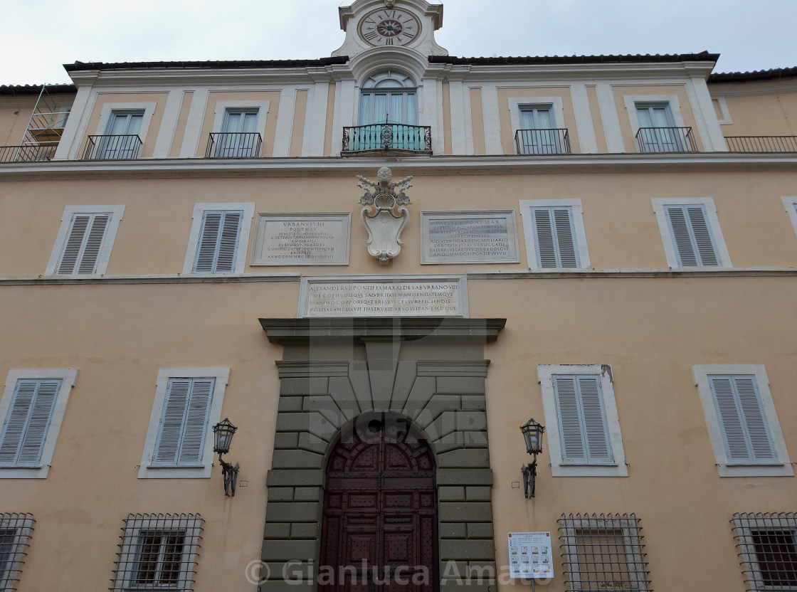 "Castel Gandolfo - Facciata di Palazzo Pontificio" stock image