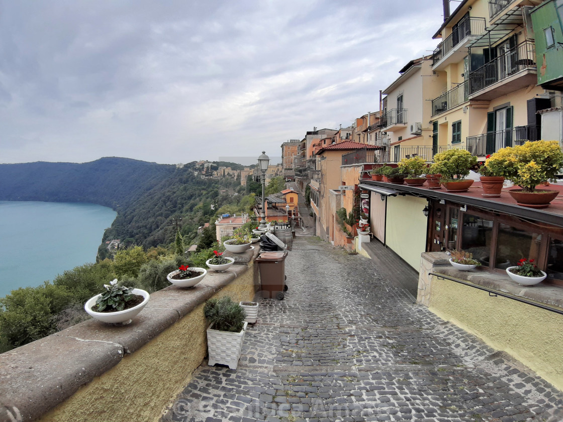 "Castel Gandolfo – Panoramica di Via Saponara" stock image