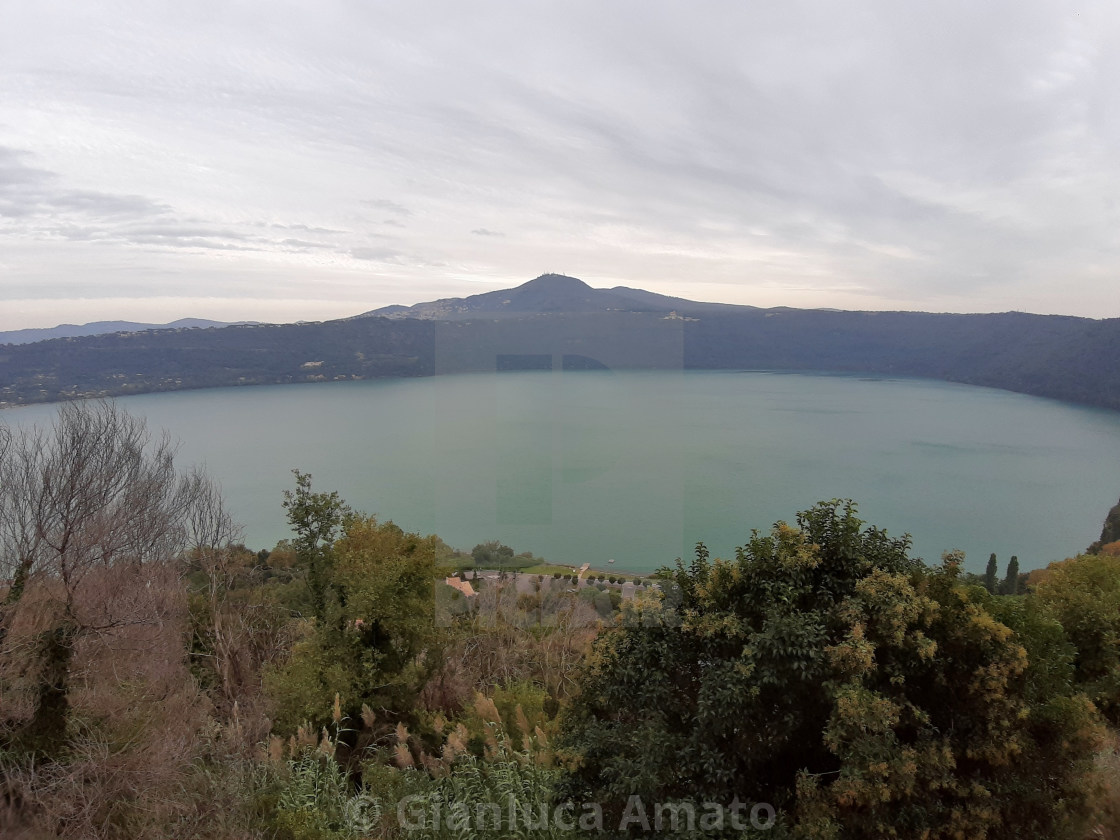 "Castel Gandolfo - Panorama del Lago Albano" stock image