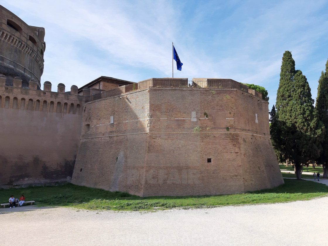 "Roma - Bastione di San Luca della Mole Adriana" stock image