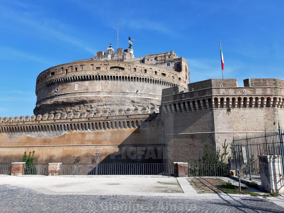 "Roma - Castel Sant'Angelo all'ingresso del parco" stock image