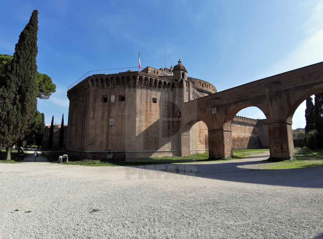 "Roma - Bastione San Marco della Mole Adriana" stock image