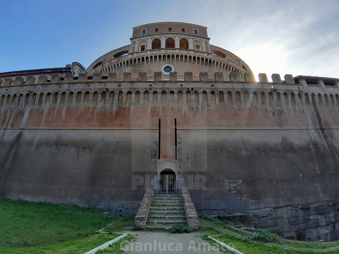 "Roma - Facciata posteriore di Castel Sant'Angelo" stock image