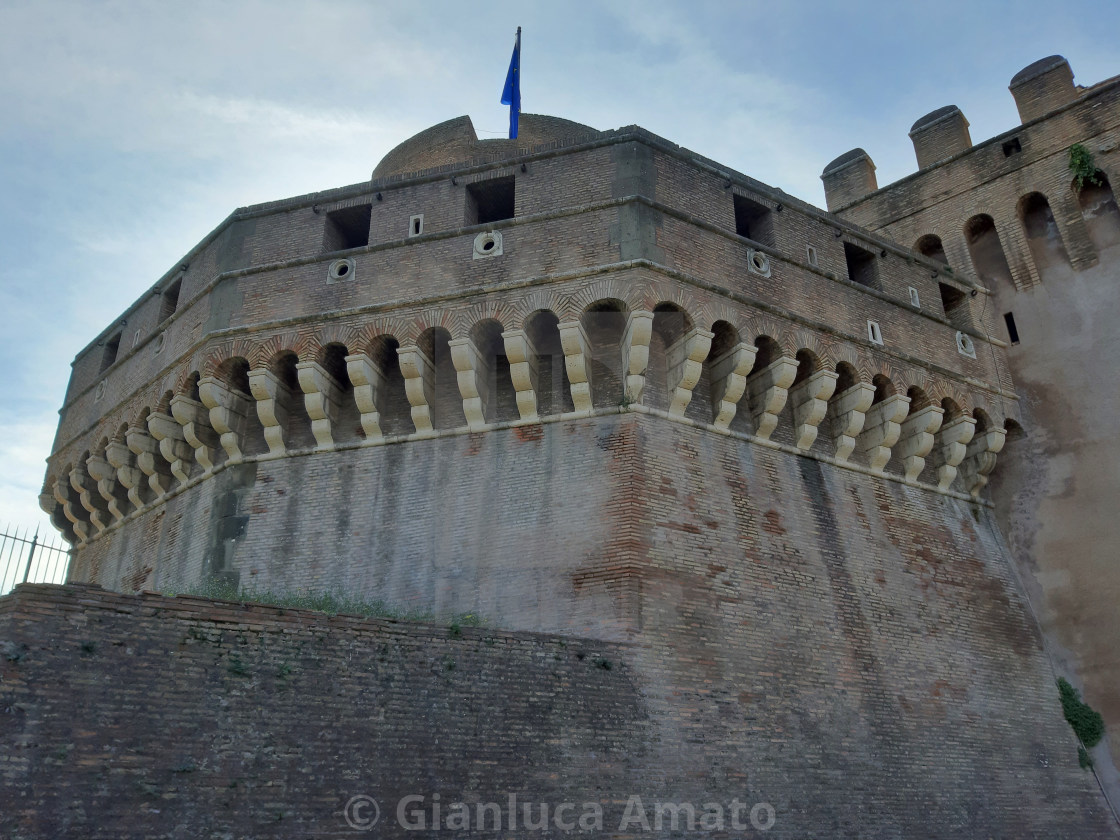 "Roma - Particolare del Bastione San Giovanni di Castel Sant'Angelo" stock image