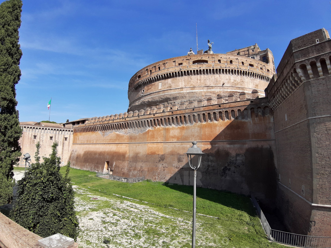 "Roma - Scorcio di Castel Sant'Angelo dal parco" stock image