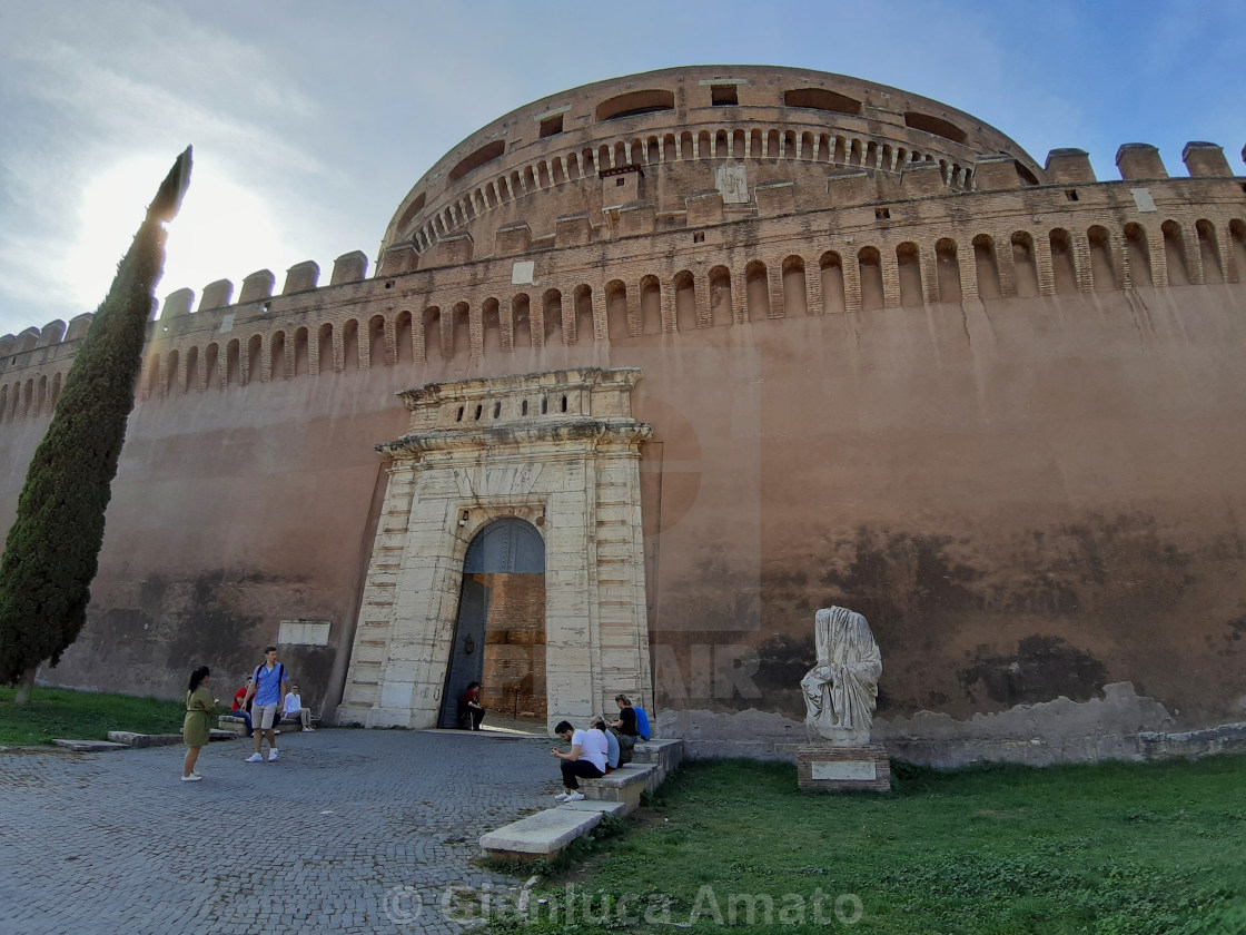 "Roma - Uscita laterale di Castel Sant'Angelo" stock image