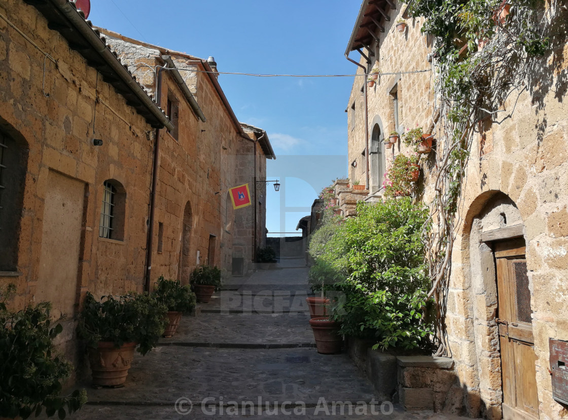 "Civita di Bagnoregio - Balcone panoramico in Contrada Cassero" stock image