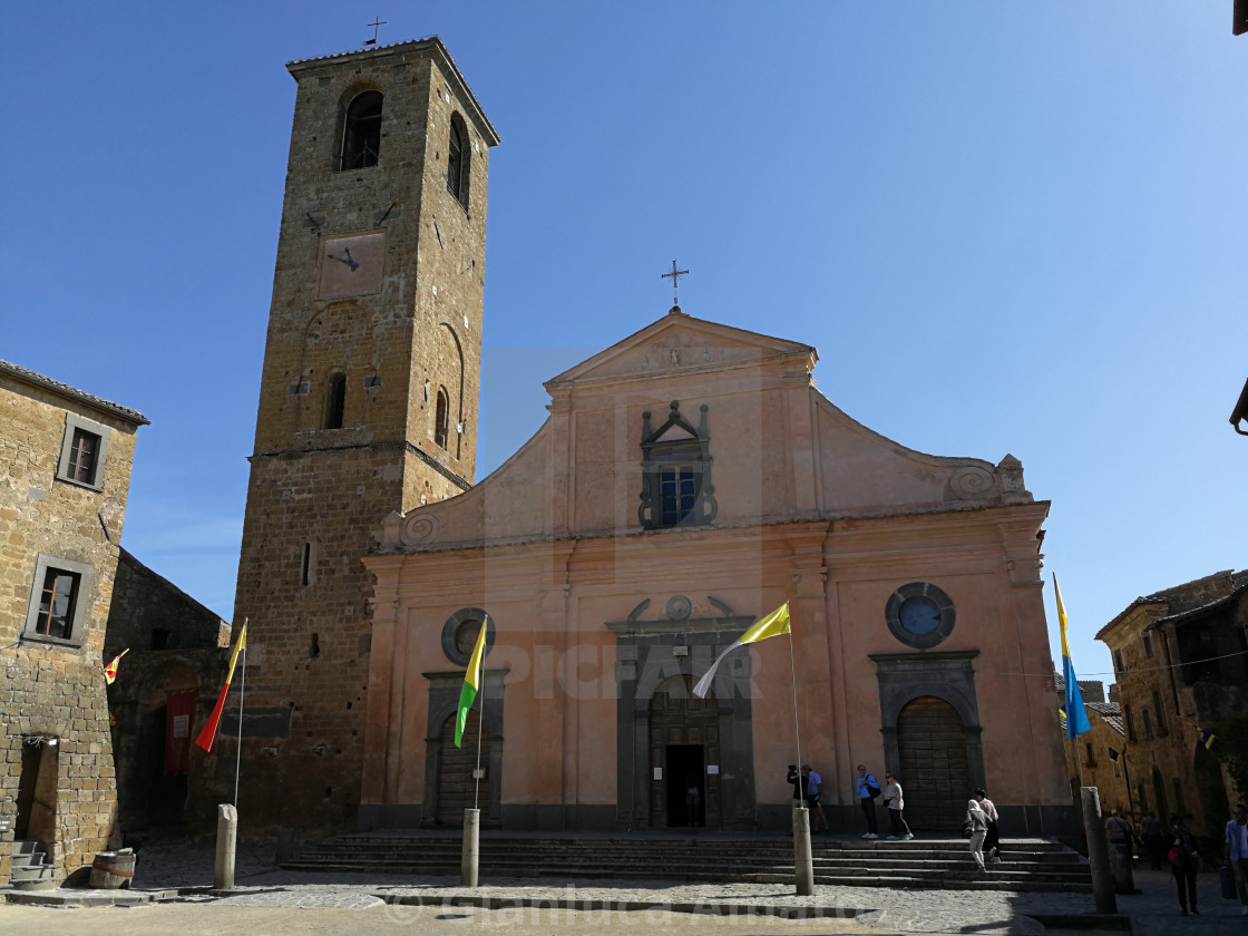 "Civita di Bagnoregio - Chiesa di San Donato" stock image