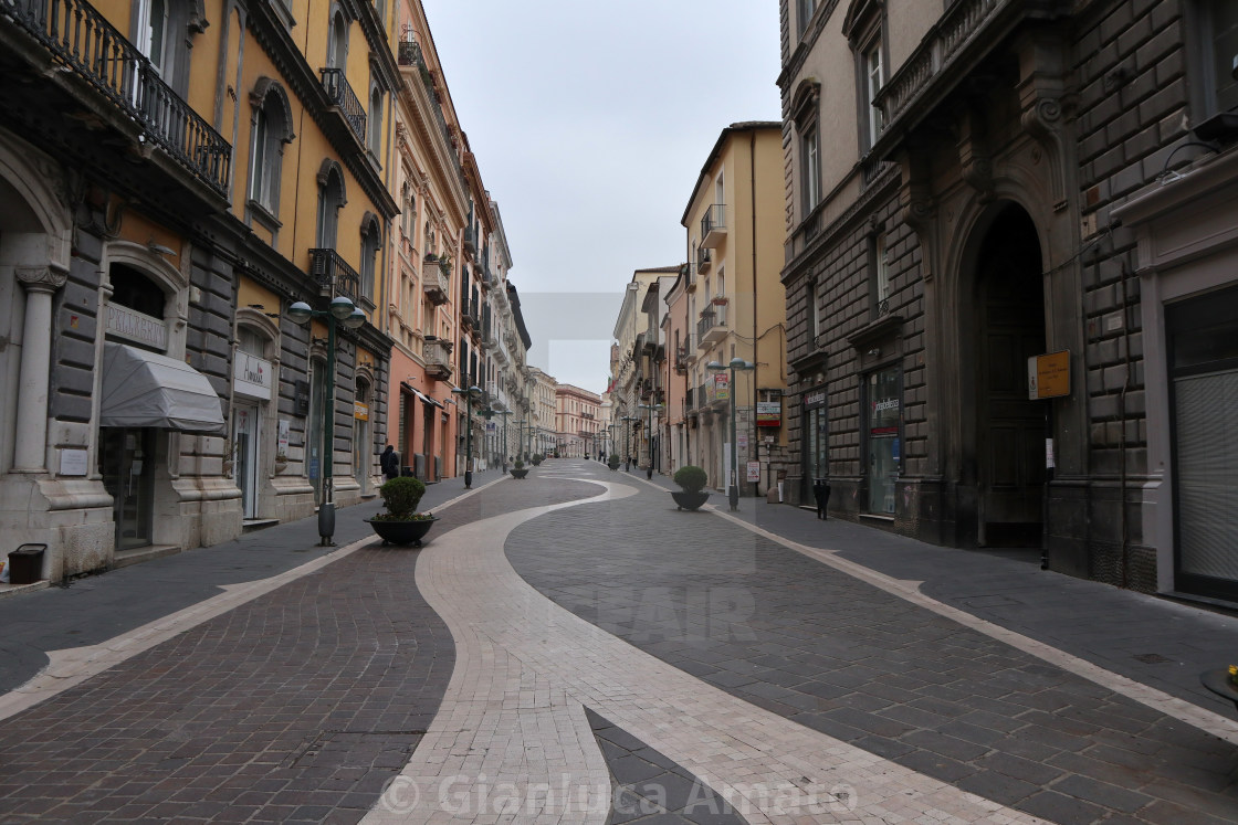 "Benevento - Corso Garibaldi in quarantena" stock image