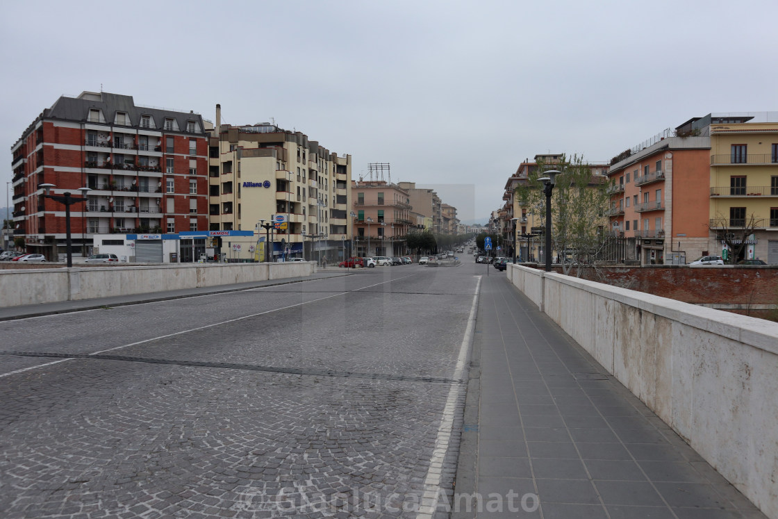 "Benevento - Ponte Calore durante la quarantena" stock image