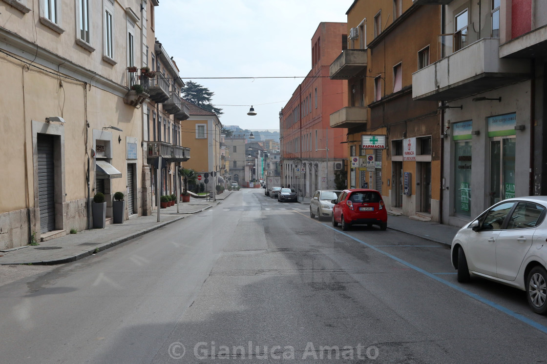 "Benevento - Via Rummo in quarantena" stock image