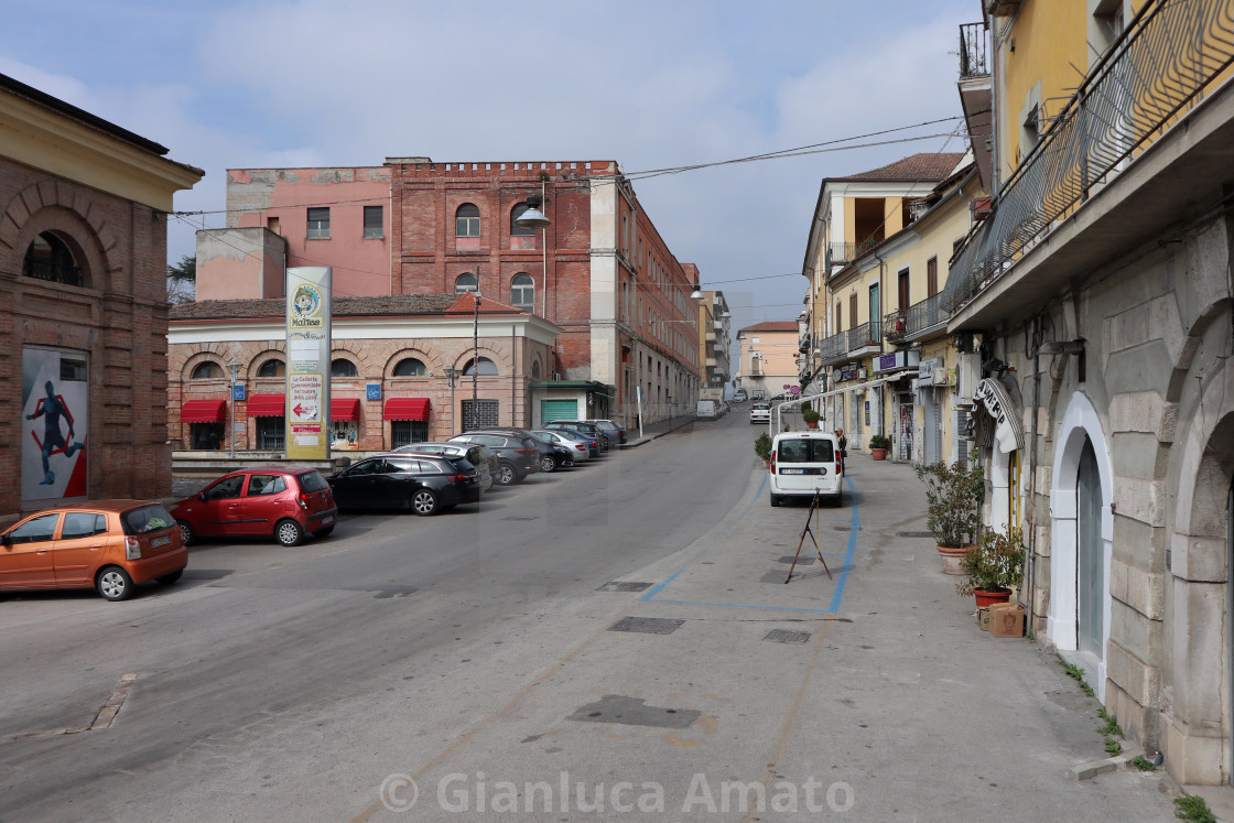 "Benevento - Via Rummo durante la quarantena" stock image