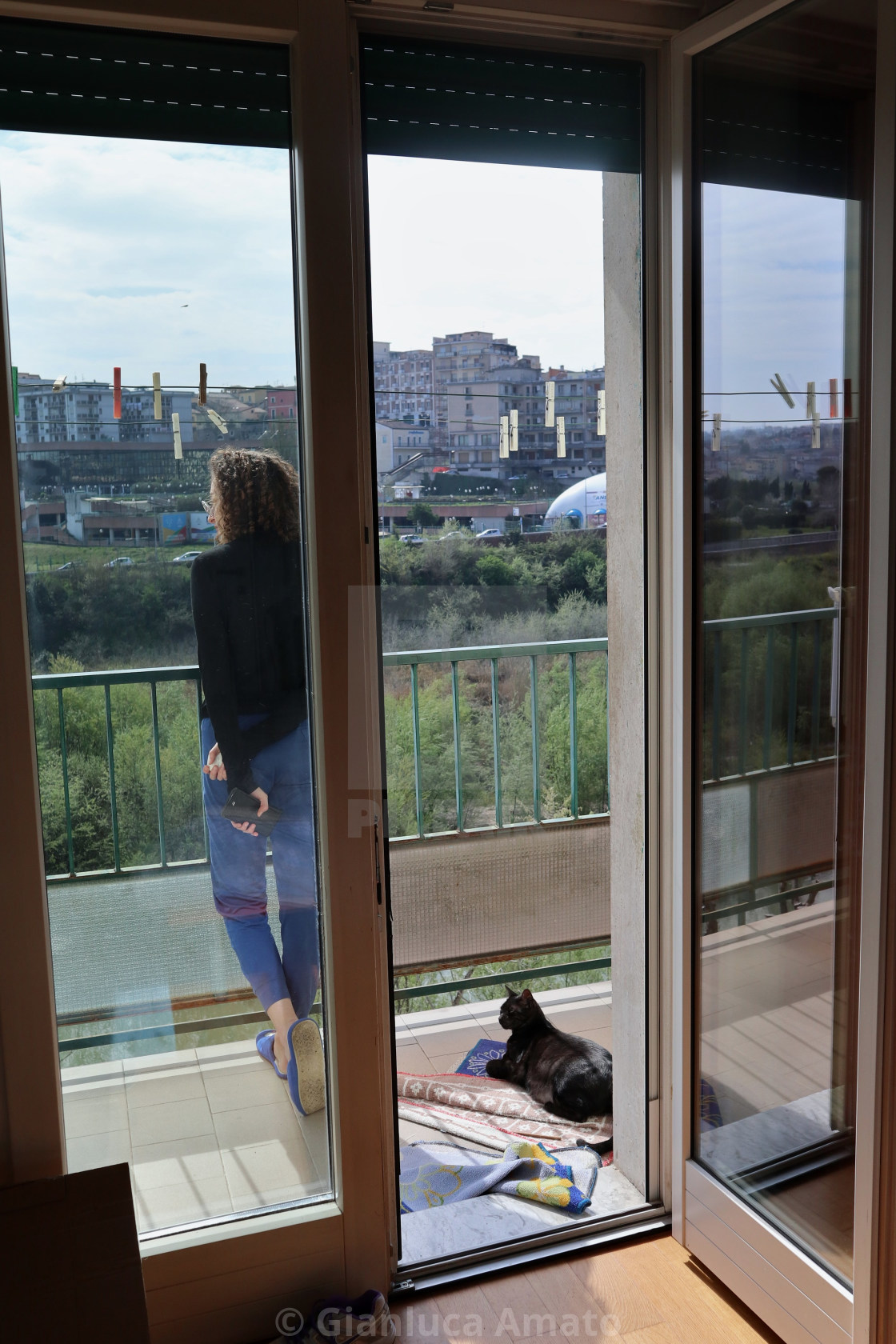 "A casa sul balcone" stock image