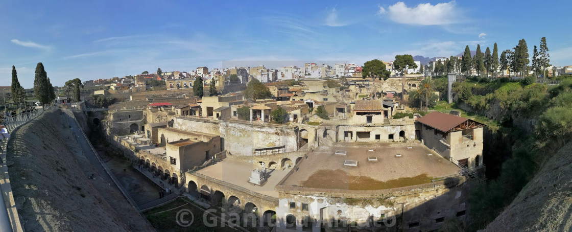 "Ercolano - Panoramica dal viale di ingresso" stock image