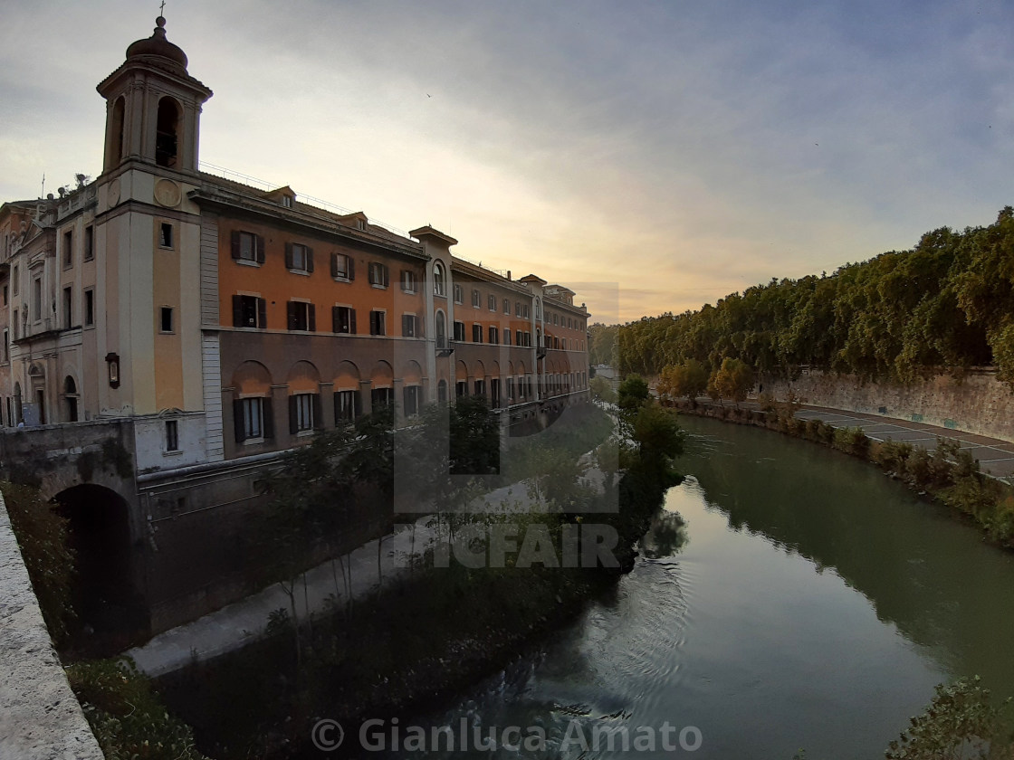 "Roma - Ospedale Fatebenefratelli da Ponte Fabricio" stock image