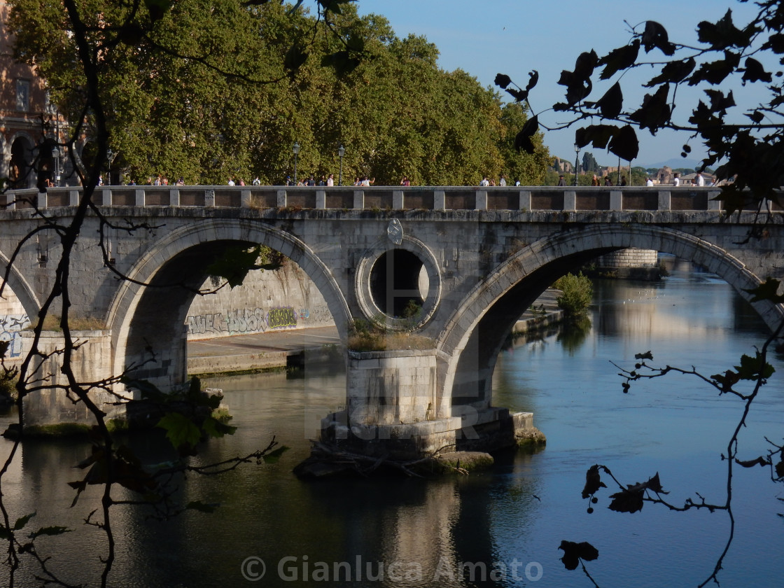 "Roma - Particolare del Ponte Sisto" stock image