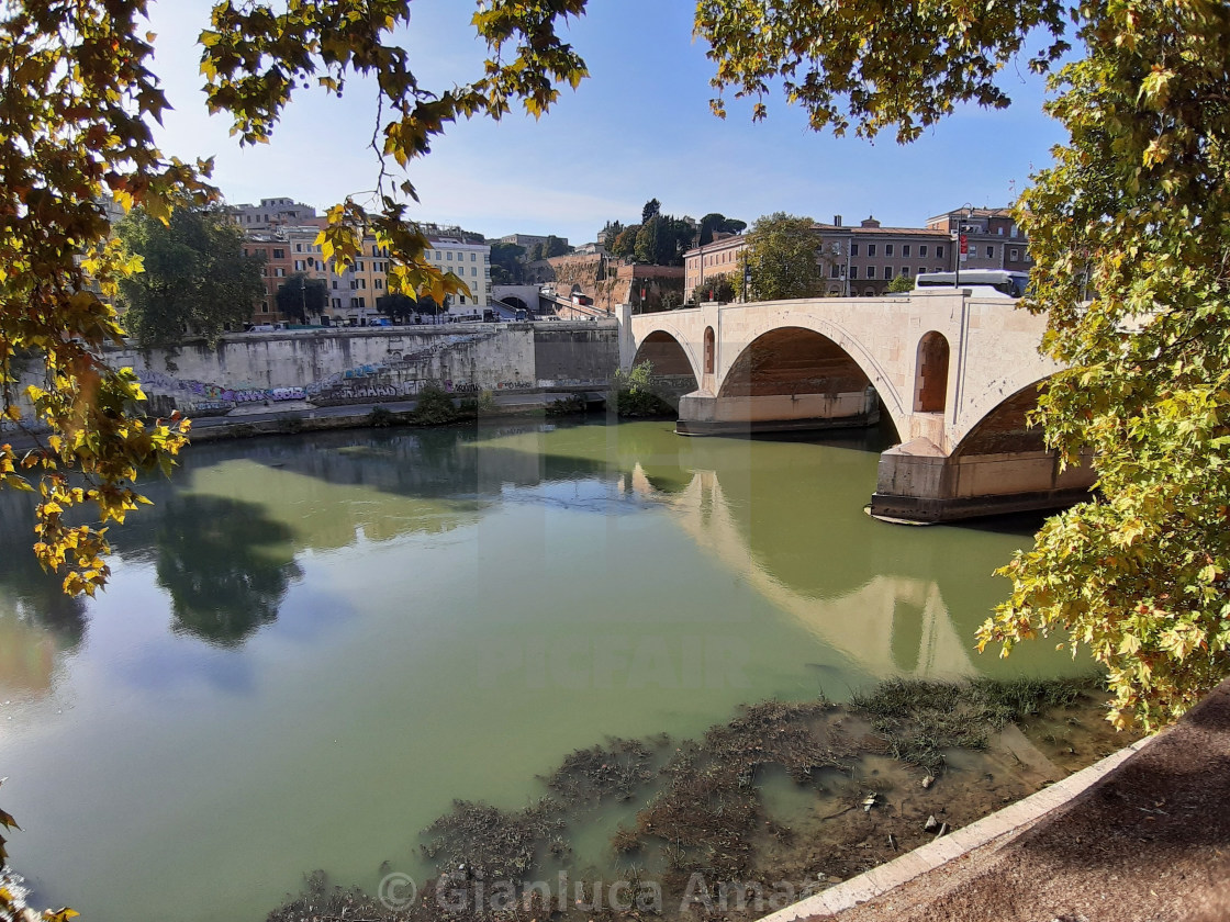 "Roma - Ponte Principe dal Lungotevere dei Sangallo" stock image